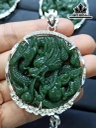 Mặt Dây Chuyền Đá Ngọc Bích (Nephrite Jade) Đường Kính 48 (mm)