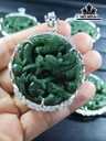 Mặt Dây Chuyền Đá Ngọc Bích (Nephrite Jade) Đường Kính 48 (mm)