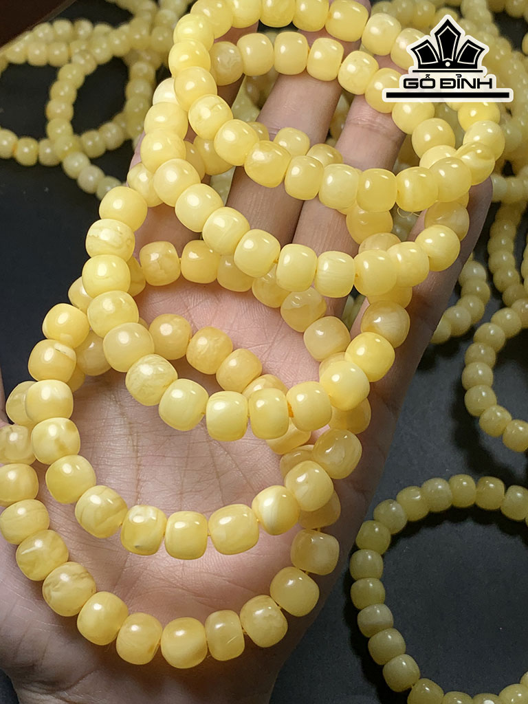 Vòng Tay Đá Hổ Phách Đường Kính Hạt 9,5 (mm)