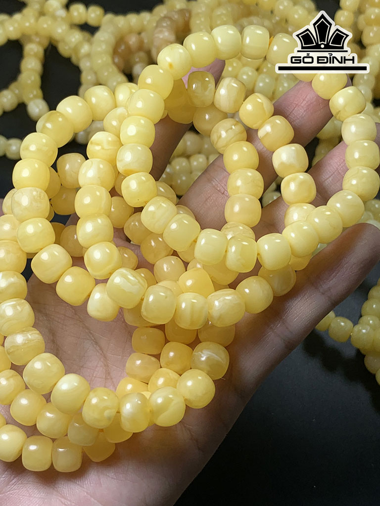 Vòng Tay Đá Hổ Phách Đường Kính Hạt 9,5 (mm)