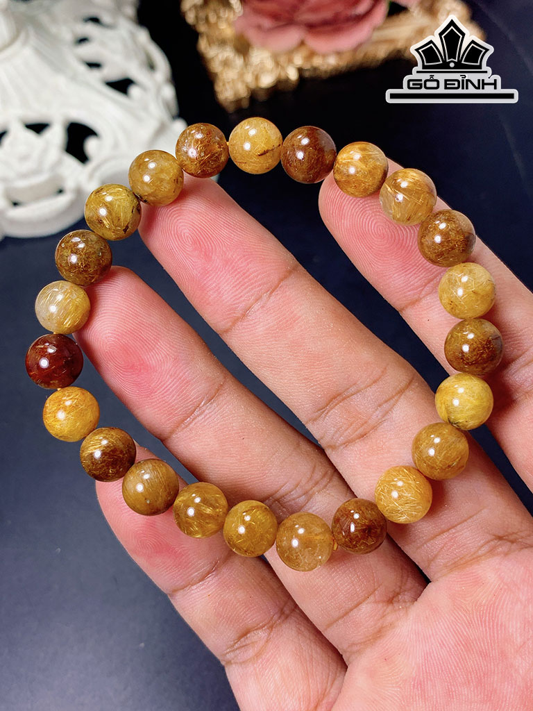 Vòng Tay Đá Thạch Anh Đường Kính Hạt 8,5 (mm)