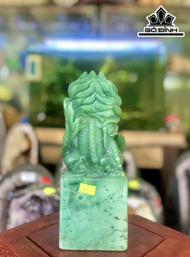 Ấn Rồng Đá Thạch Anh Xanh Cao 23 (cm) 3,39kg