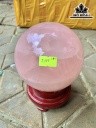Bi Cầu Đá Thạch Anh Hồng Đường Kính 12 (cm) 2.05kg