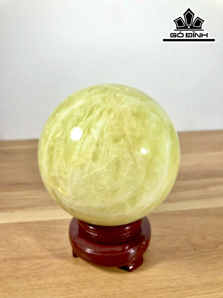 Bi Cầu Đá Thạch Anh Vàng Đường Kính 12 (cm) 3.5kg