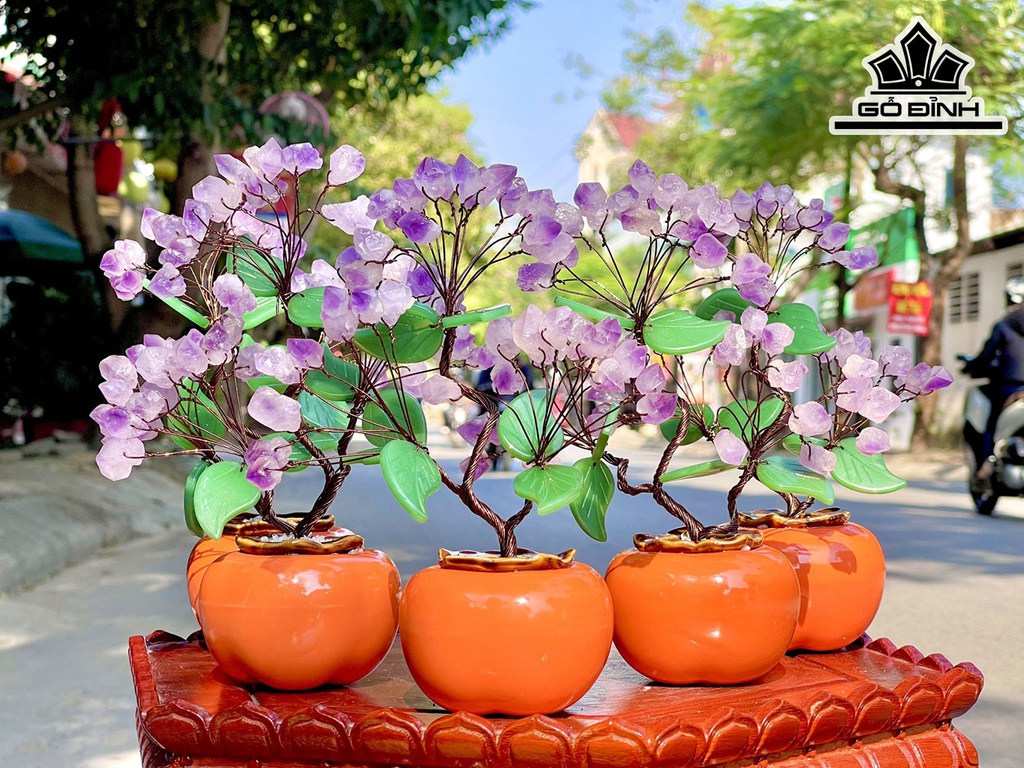 Cây Nụ Đá Thạch Anh Tím Cao 15 (cm)