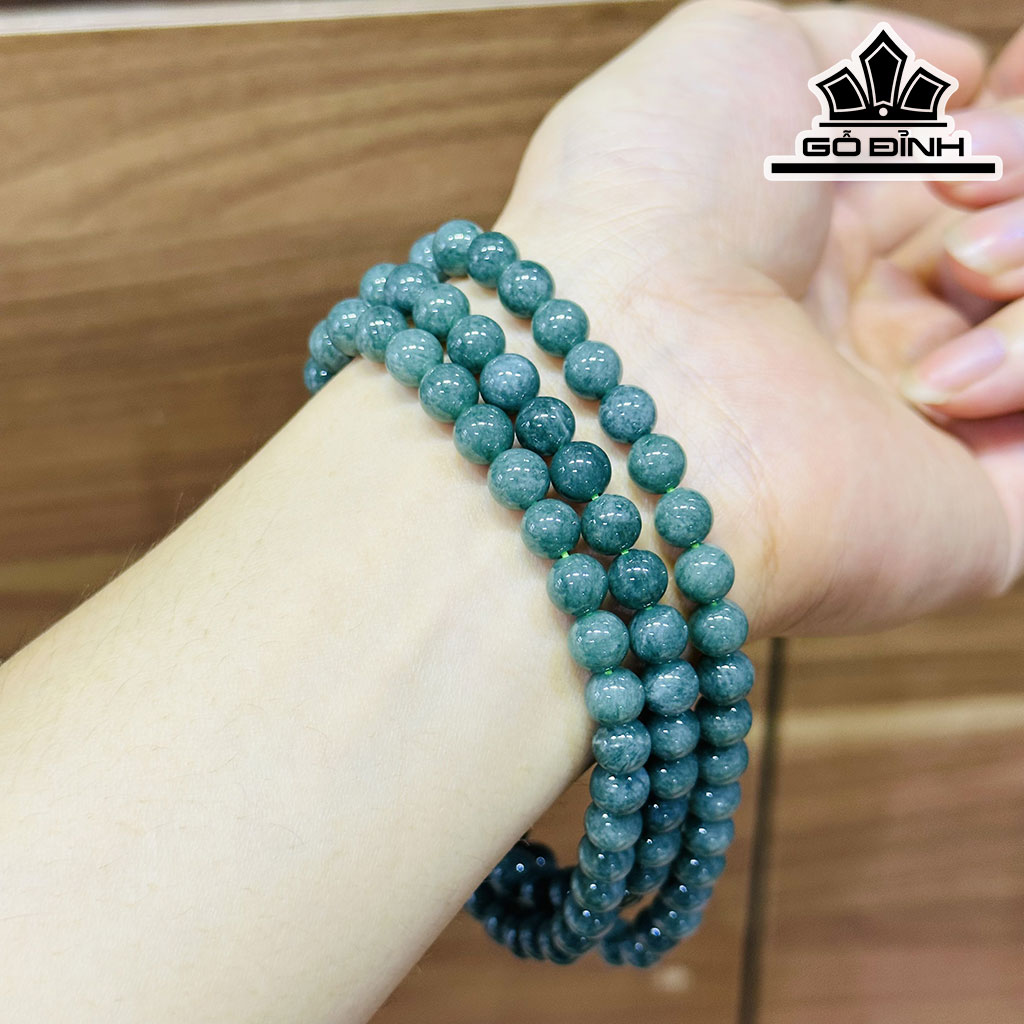 Chuỗi Đá Ngọc Lam (Turquoise) Đường Kính Hạt 6,8 (cm)
