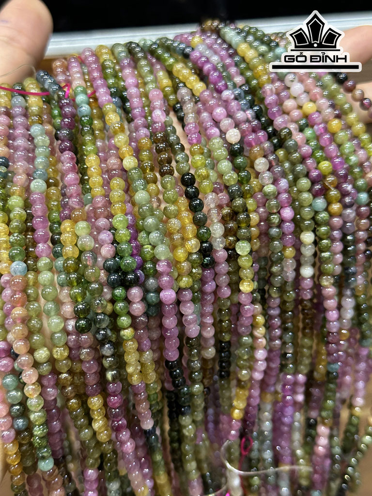 Chuỗi Đá Tourmaline Đường Kính Hạt 4,5 (mm)
