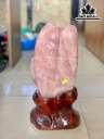 Tác Phẩm Đá Thạch Anh Hồng Cao 40 Ngang 16 (cm) 8,78kg