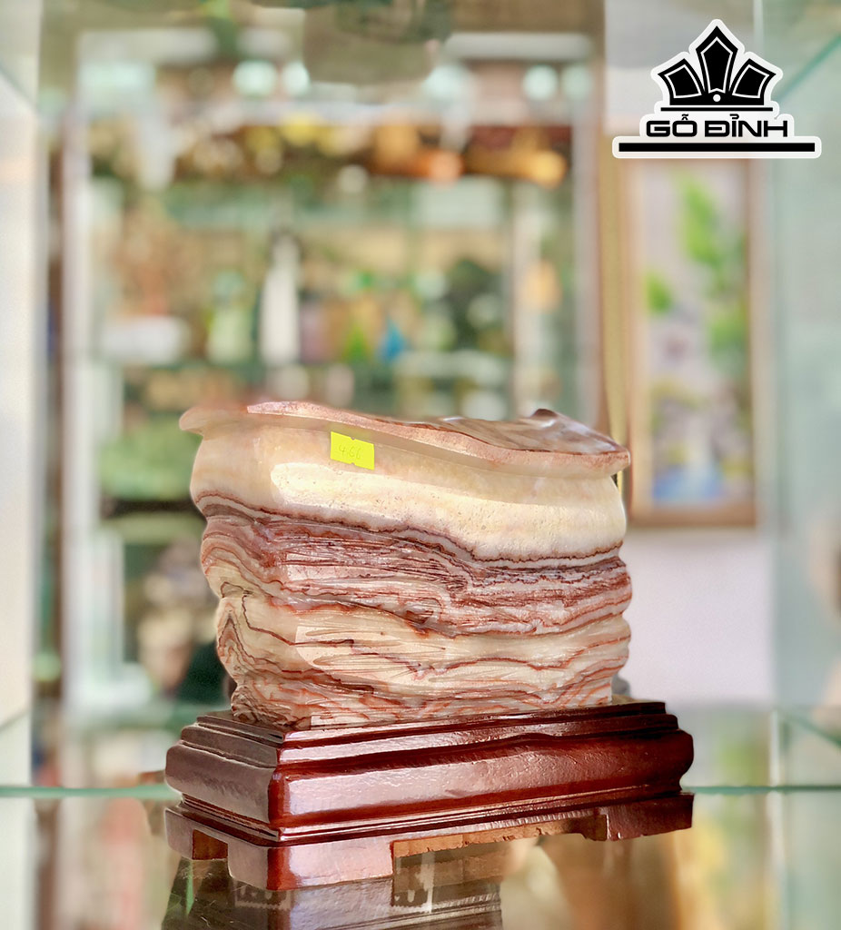 Tác Phẩm Đá Thịt Heo Đá Canxit Cao 17 (cm)