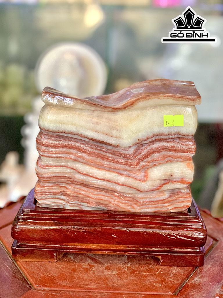 Tác Phẩm Đá Thịt Heo Đá Canxit Cao 20 Ngang 16 (cm) 4,2kg