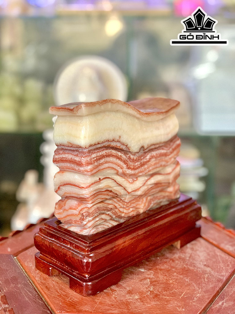 Tác Phẩm Đá Thịt Heo Đá Canxit Cao 20 Ngang 16 (cm) 4,2kg