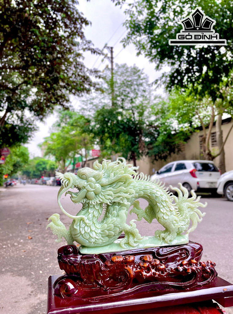 Tượng Rồng Đá Sapentine Cao 30 Ngang 42 (cm) 6kg