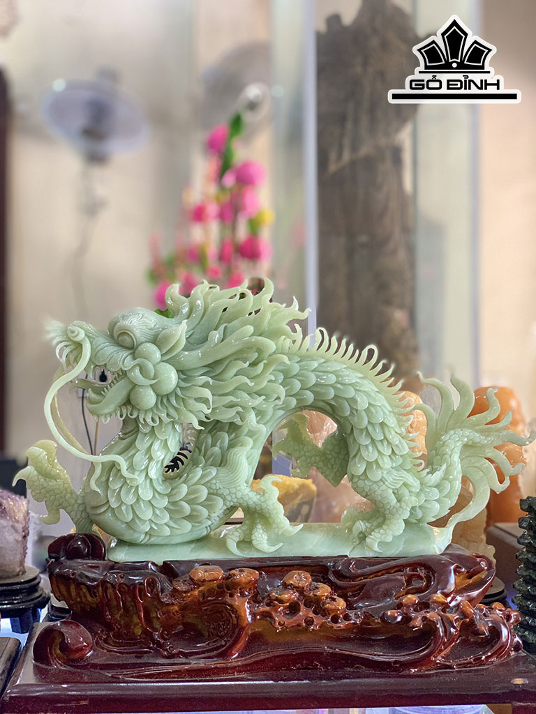 Tượng Rồng Đá Sapentine Cao 30 Ngang 42 (cm) 6kg