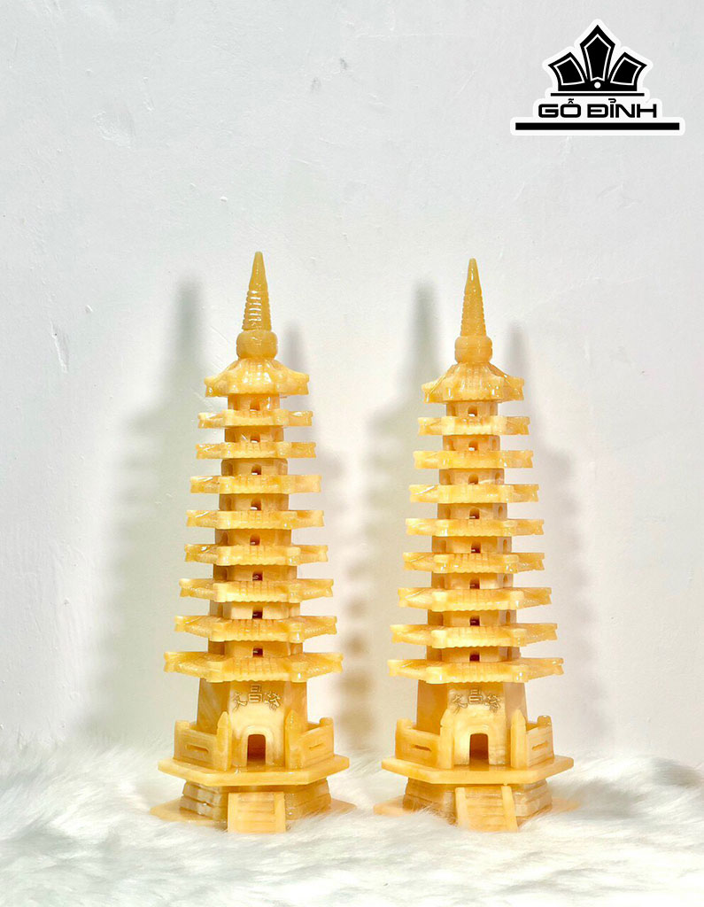 Tháp Văn Xương Đá Serpentine Cao 38 (cm)