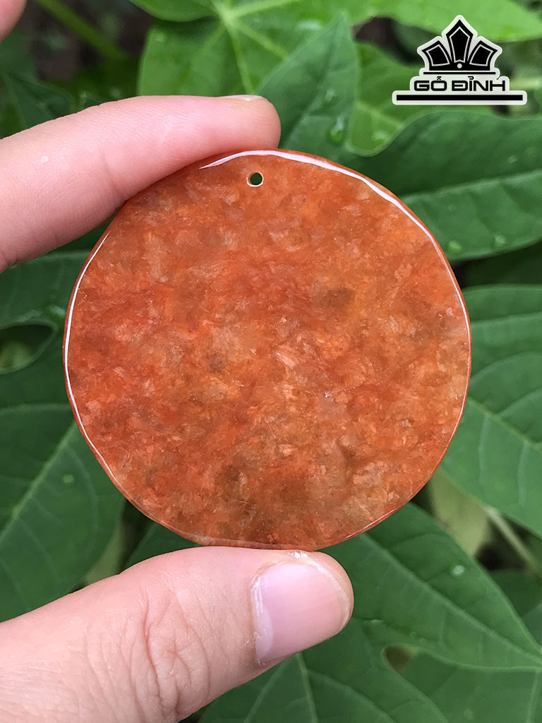 Mặt Dây Chuyền Đá Cẩm Thạch (Jadeite) Cao 5,2 Ngang 5,2 Sâu 3,5 (cm)