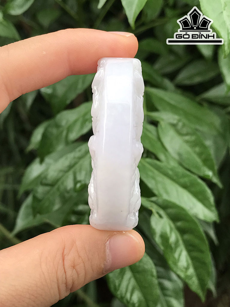 Mặt Dây Chuyền Đá Cẩm Thạch (Jadeite) Cao 52,8 Ngang 52,7 Sâu 15,2 (mm)