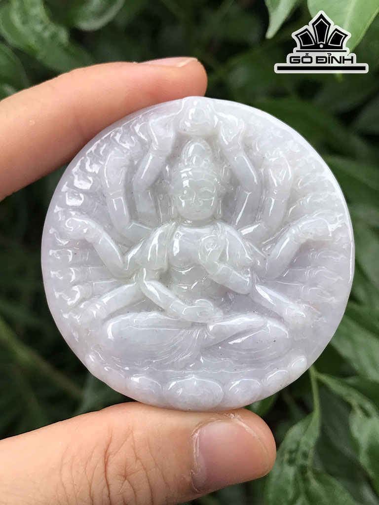 Mặt Dây Chuyền Đá Cẩm Thạch (Jadeite) Cao 52,8 Ngang 52,7 Sâu 15,2 (mm)