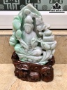 Tượng Quán Thế Âm Đá Cẩm Thạch (Jadeite) Cao 30 Ngang 17,5 Sâu 8 (cm) 3,1kg