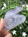 Tượng Tắc Kè Đá Mã Não Cao 8,5 Ngang 7 Sâu 2,5 (cm)