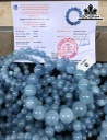 Vòng Tay Ngọc Hải Lam Đá Aquamarine Đường Kính Hạt 14,3 (mm) 61gr