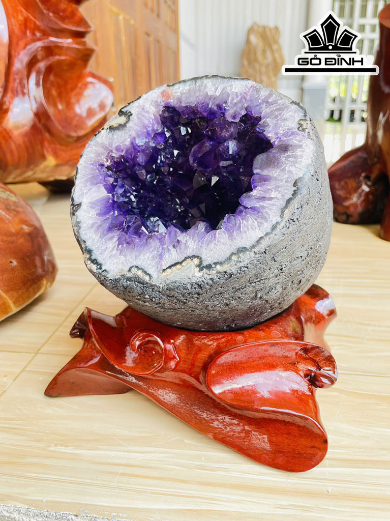 Tinh Thể Đá Thạch Anh Tím Cao 22 Ngang 15 Sâu 14 (cm) 6,2kg