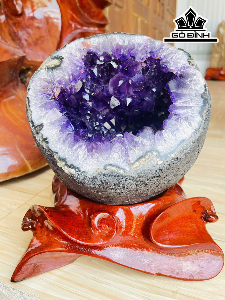 Tinh Thể Đá Thạch Anh Tím Cao 22 Ngang 15 Sâu 14 (cm) 6,2kg