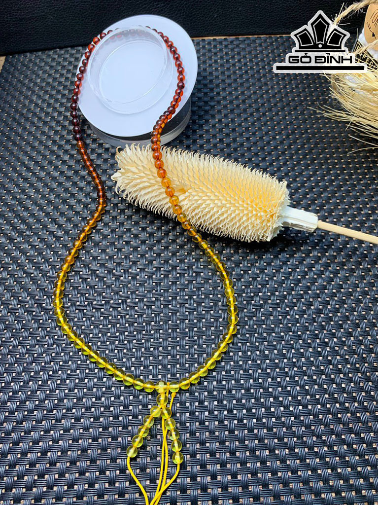 Chuỗi Đá Hổ Phách Đường Kính Hạt 5 (mm)