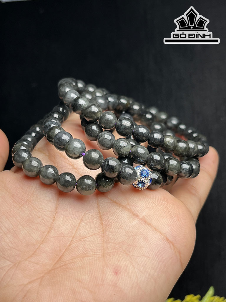 Chuỗi Đá Thạch Anh Đen Đường Kính Hạt 7,5 (mm)