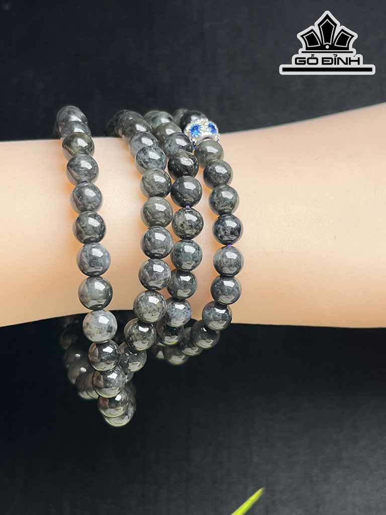 Chuỗi Đá Thạch Anh Đen Đường Kính Hạt 7,5 (mm)