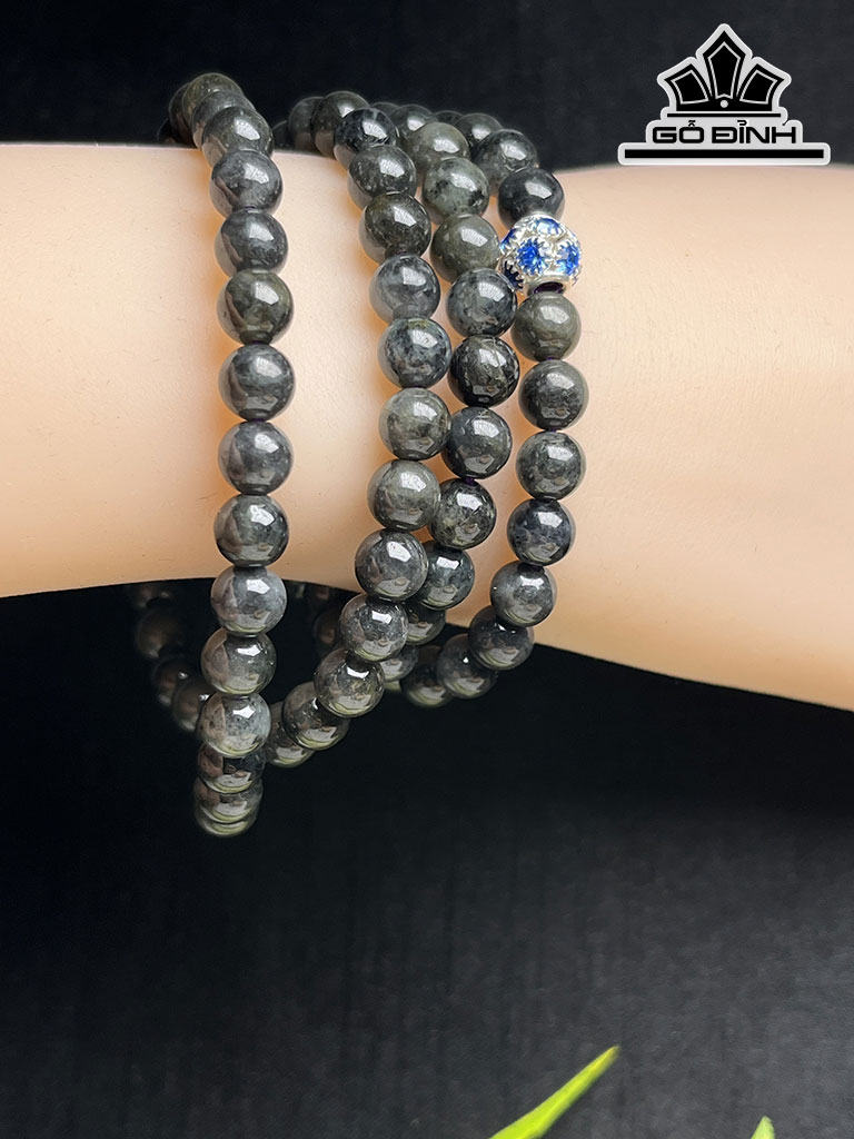 Chuỗi Đá Thạch Anh Đen Đường Kính Hạt 7,5 (mm)