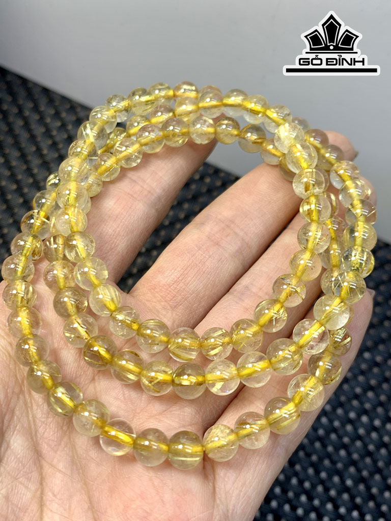 Vòng Tay Đá Thạch Anh Đường Kính Hạt 6 (mm)