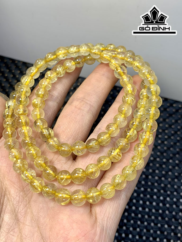 Vòng Tay Đá Thạch Anh Đường Kính Hạt 6 (mm)