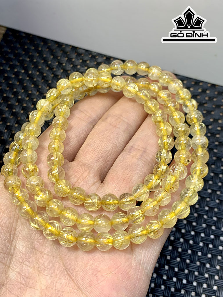 Vòng Tay Đá Thạch Anh Đường Kính Hạt 6 (mm)