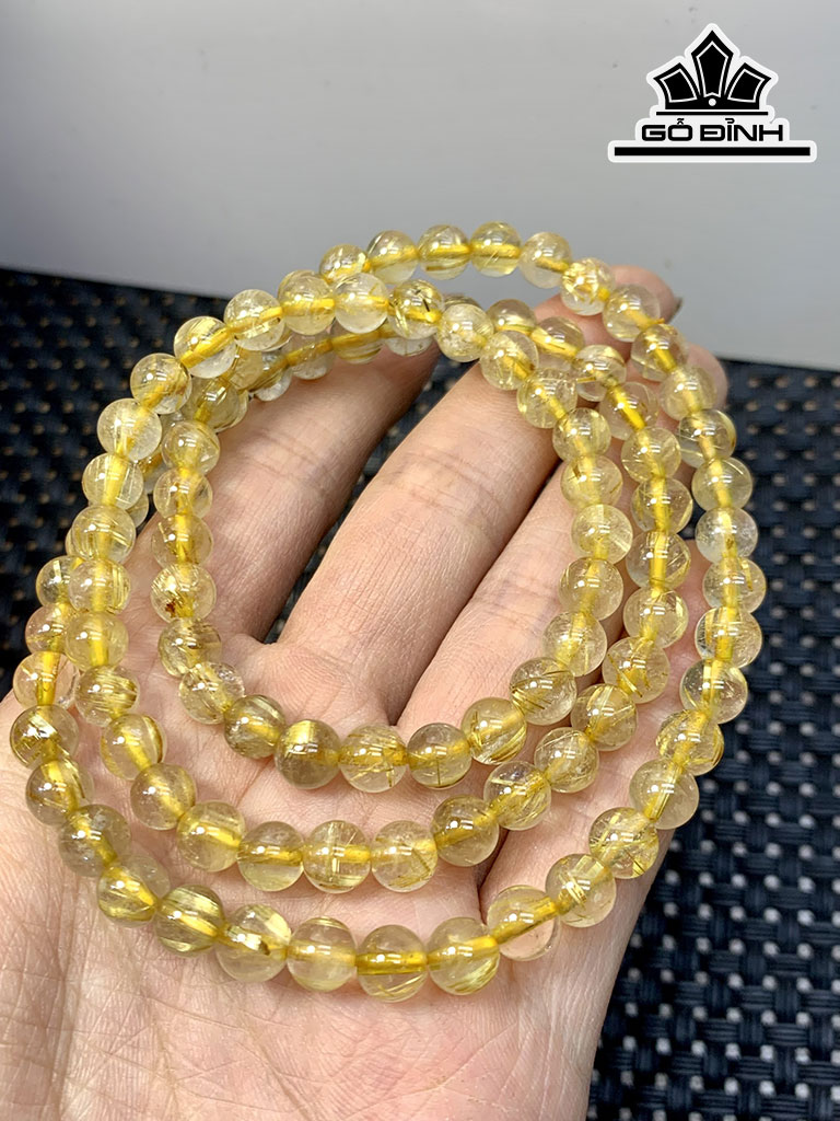 Vòng Tay Đá Thạch Anh Đường Kính Hạt 6 (mm)