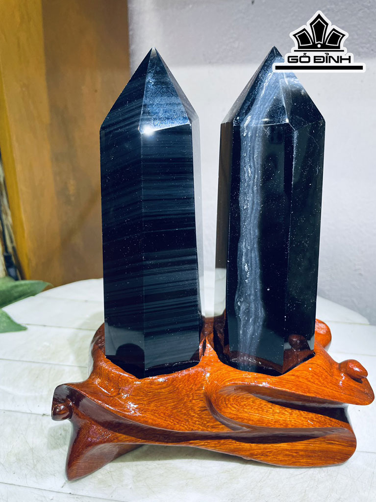 Trụ Đá Thạch Anh Đen Cao 22 (cm) 1,9kg