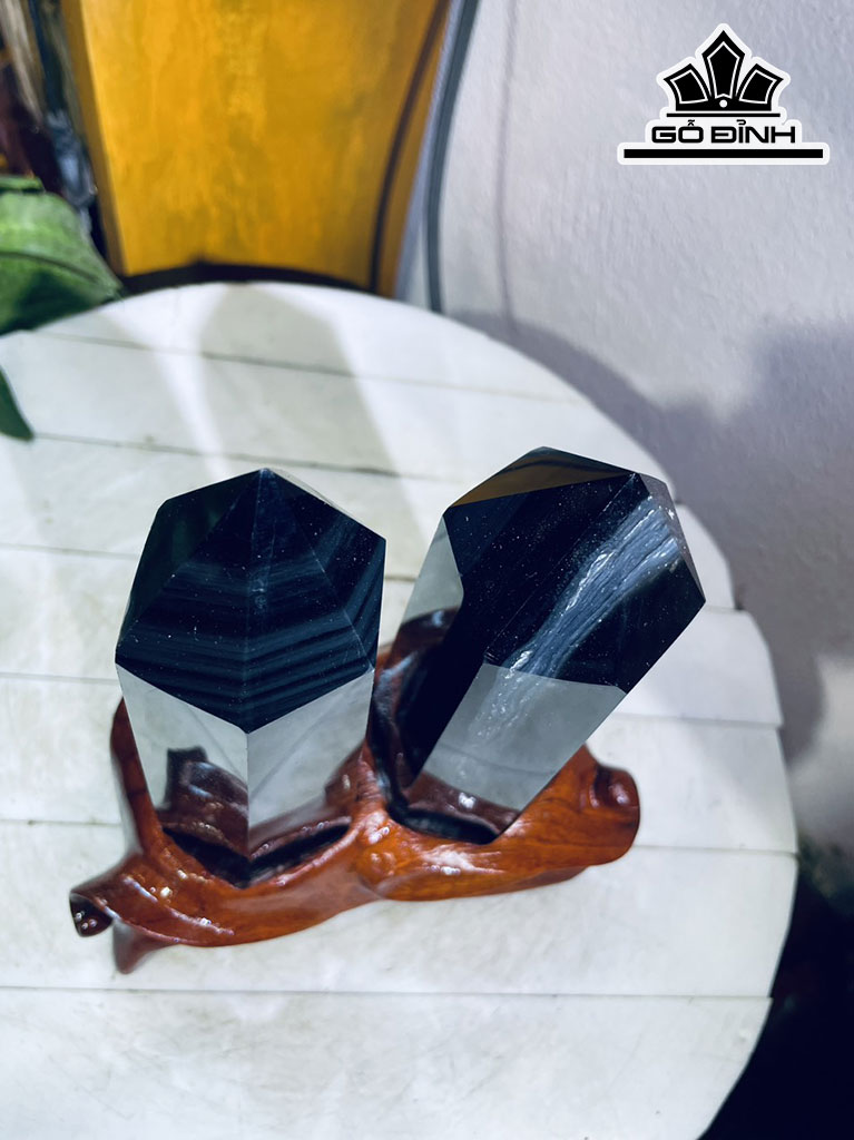 Trụ Đá Thạch Anh Đen Cao 22 (cm) 1,9kg