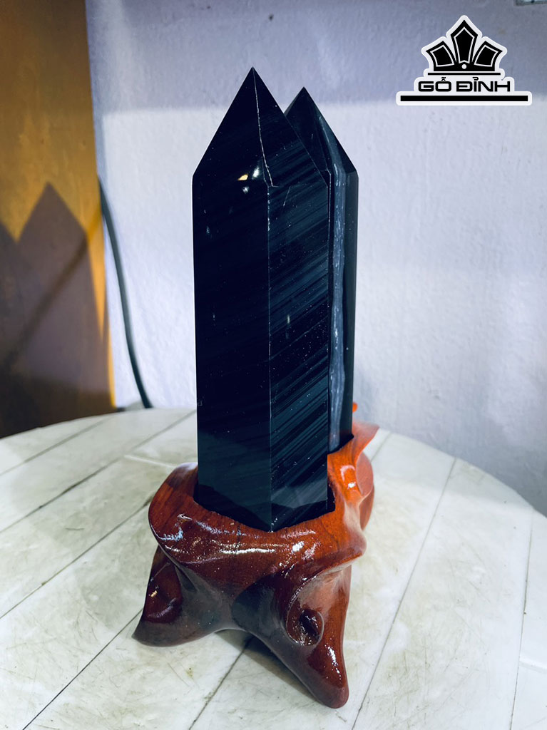 Trụ Đá Thạch Anh Đen Cao 22 (cm) 1,9kg