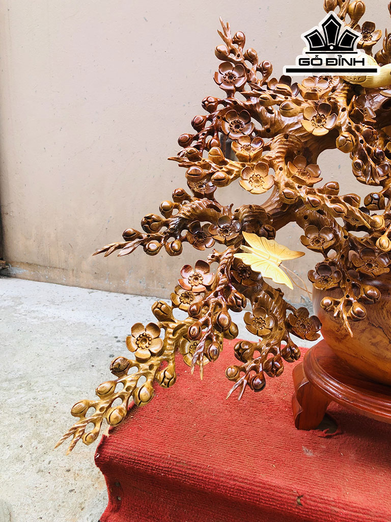 Bình Mai Phú Quý Gỗ Hương Cao 70 Ngang 59 Sâu 30 (cm)