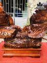Tượng Cá Xiêm Gỗ Hương Cao 48 Ngang 64 Sâu 25 (cm)