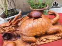 Tượng Long Quy Gỗ Hương Ngang 43 Cao 20 Sâu 23 (cm)