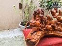 Tượng Mã Đáo Thành Công Gỗ Hương Cao 40 Ngang 73 Sâu 35 (cm)