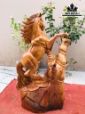 Tượng Ngựa Phong Thủy (Nhất Mã Phi Thiên) Gỗ Hương Cao 50 Ngang 30 Sâu 24 (cm)