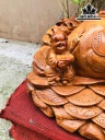 Tượng Phật Di Lặc Gỗ Hương Cao 50 Ngang 61 Sâu 25 (cm)