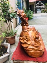 Tượng Phật Di Lặc Gỗ Hương Cao 50 Ngang 61 Sâu 25 (cm)