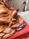 Tượng Phật Di Lặc Gỗ Hương Cao 50 Ngang 61 Sâu 25 (cm)