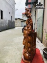 Tượng Phật Di Lặc Gỗ Hương Cao 89 Ngang 44 Sâu 20 (cm)