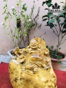 Tượng Phật Di Lặc Gỗ Nu Kháo Cao 34 Ngang 31 Sâu 15 (cm)
