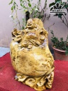 Tượng Phật Di Lặc Gỗ Nu Kháo Cao 34 Ngang 31 Sâu 15 (cm)