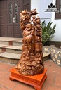 Tượng Phật Di Lặc Gỗ Ngọc Am Cao 107 Ngang 46 Sâu 32 (cm)
