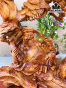 Tượng Thần Tài Gỗ Hương Cao 74 Ngang 50 Sâu 28 (cm)